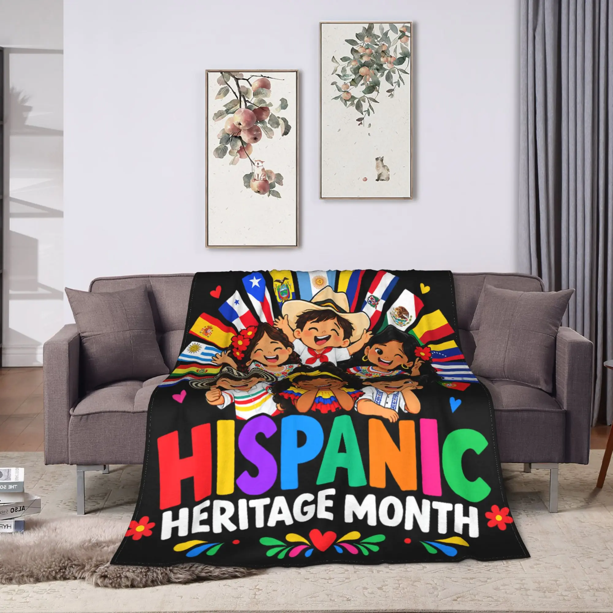 Hispanic Heritage Month Latino Countries Flags Blankets Quality Warm Cozy  Throw Blanket Winter Travel Car Fashion Bedspread