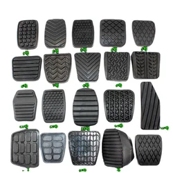 Car Van Truck Clutch Accelerator Pedal Rubber Brake Film Anti-skid Pad Leather Sleeve 2pcs