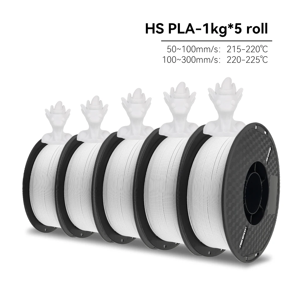 KEEPANG PLA/HS-PLA/PETG/Zijde PLA 3D Printer Filament 1.75mm Mix Kleur 5 Rolls Hoge snelheid PLA Afdrukken Materiaal voor Bambu Lab