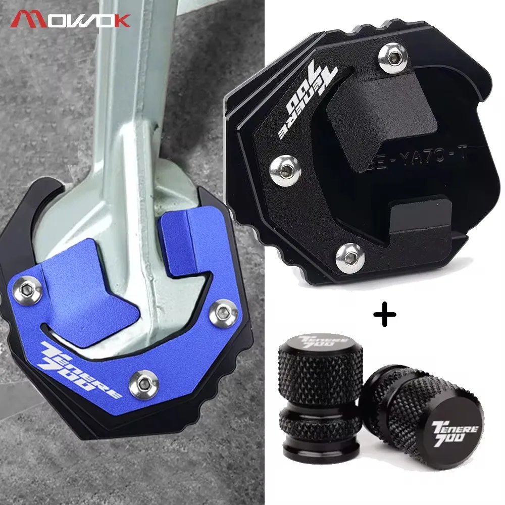 For Yamaha Tenere 700 2019 2020 2021 2022 2023 Motorcycle Accessories Kickstand Foot Extension Side Stand Enlarger Pad Tenere700