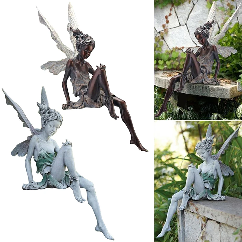 Gardening Resin Fairy Statue Garden Ornament Resin Craft Yard Home Garden Decoration Outdoor Jardin Fairy Statue
