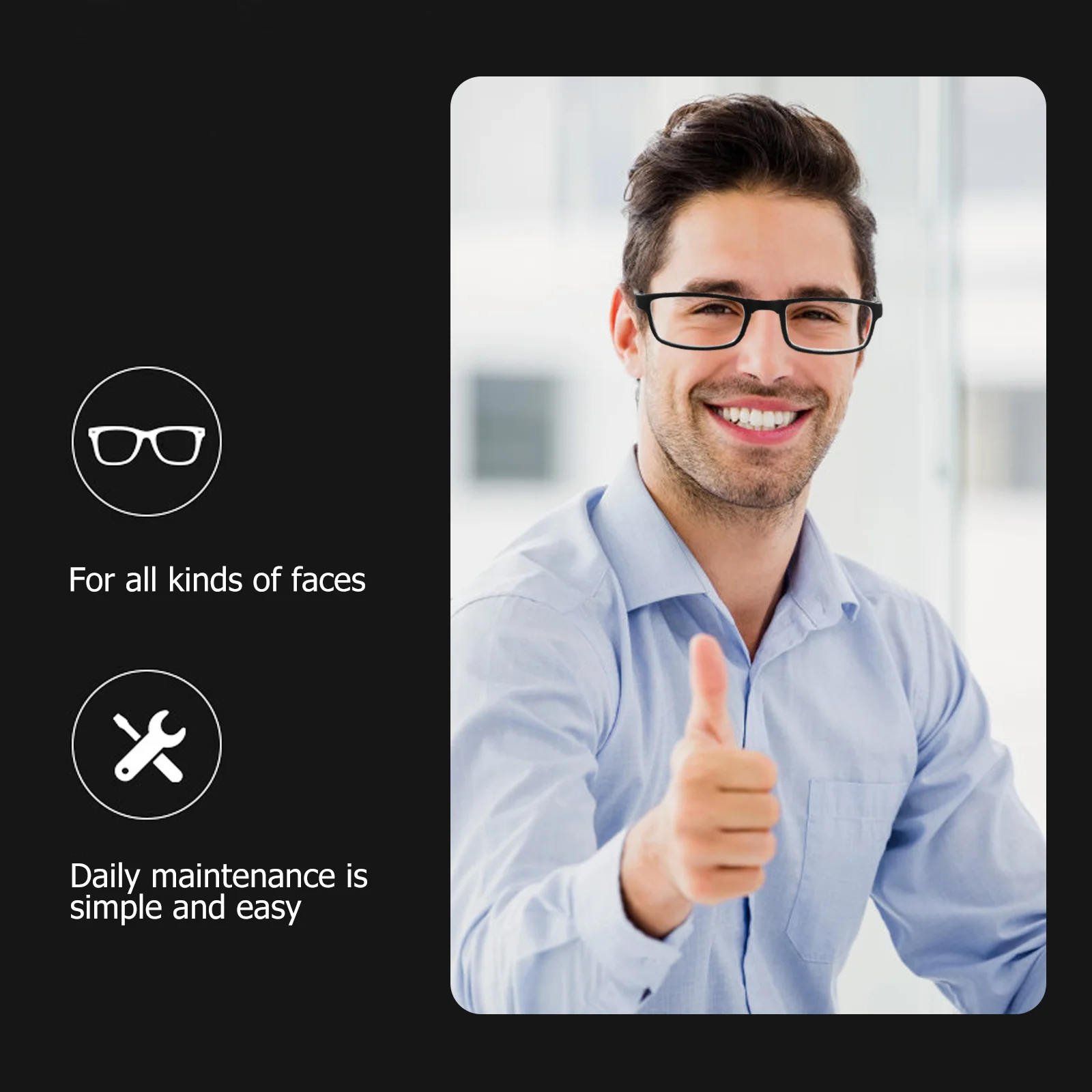 

Lightweight Foldable Reading Glasses Black Unisex Eyeglasses for Detailed Work Comfortable Fit with Protective Case