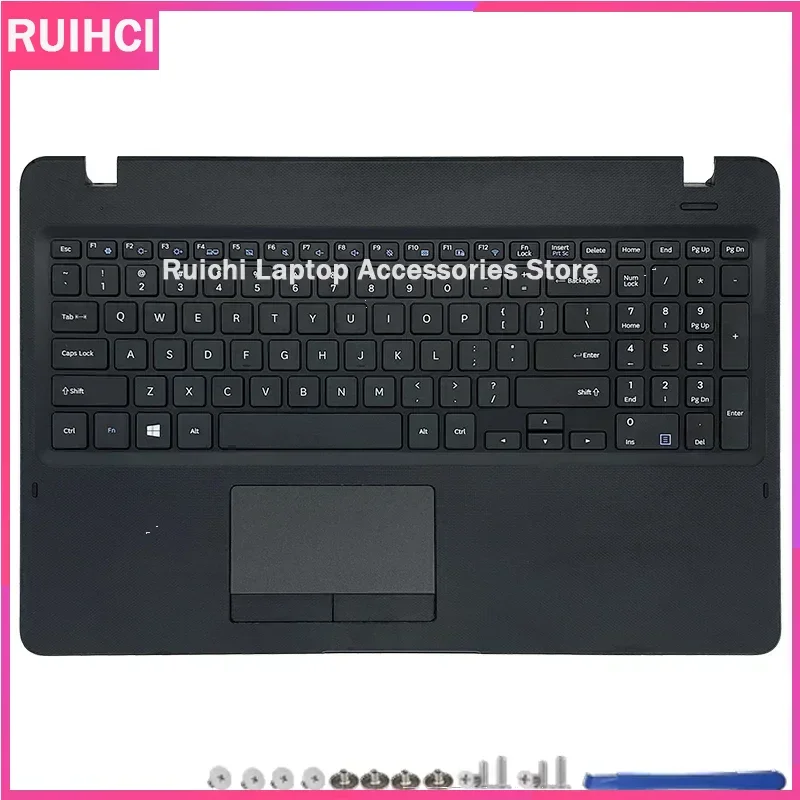 New For NP300E5K NP300E5M NP3500EM NP300E5L Laptop LCD Back Cover/Front Bezel/Hinges Cover/Palmrest/Bottom Case Keyboard view 5