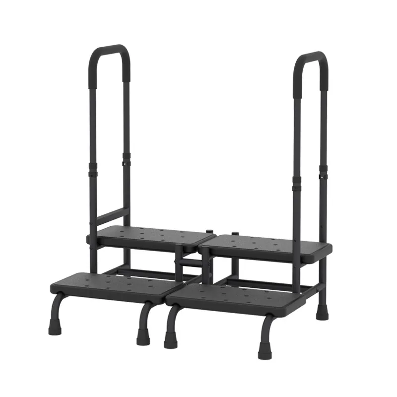 

Double ladder footstool Movable double armrest elderly bedside footstool Multifunctional household raised footstool