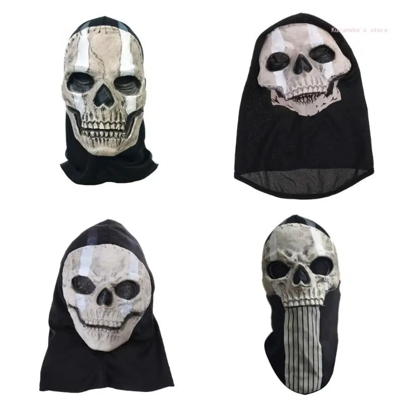 Halloween Skull Mask Horror Head Cover Decorative Ornament Crafts for Makeup Stage Performances Party Props