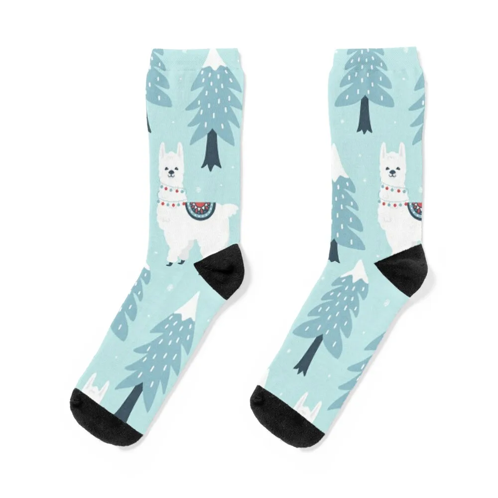 Super Cute Christmas Llamas Socks