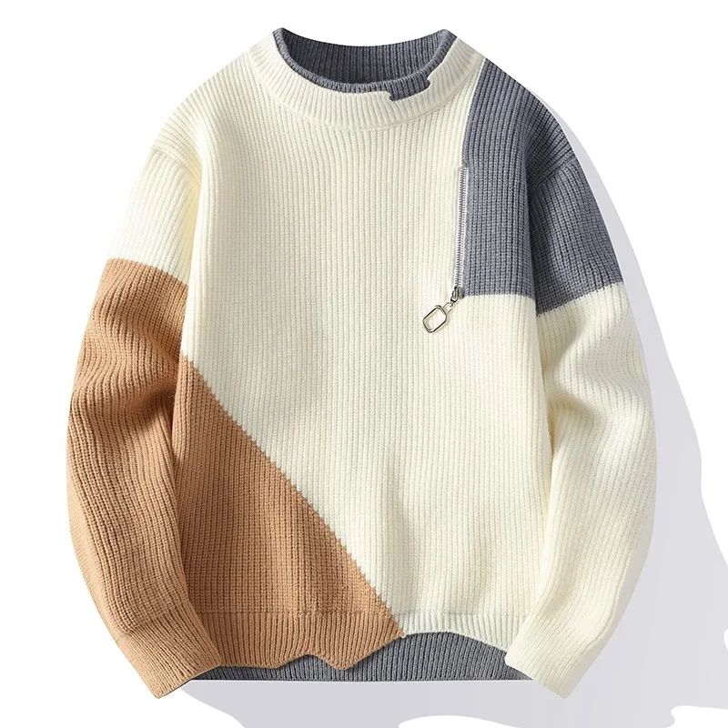 Men Women Fashion Casual Sweater Autumn Winter Thick Warm Pullover Round Neck Loose Knit Sweater High-quality Street Wear