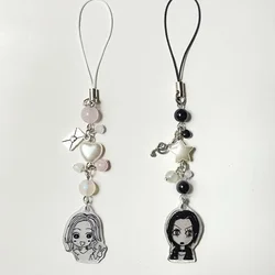 Nana and hachi phone charm handmade Y2K keychain cute