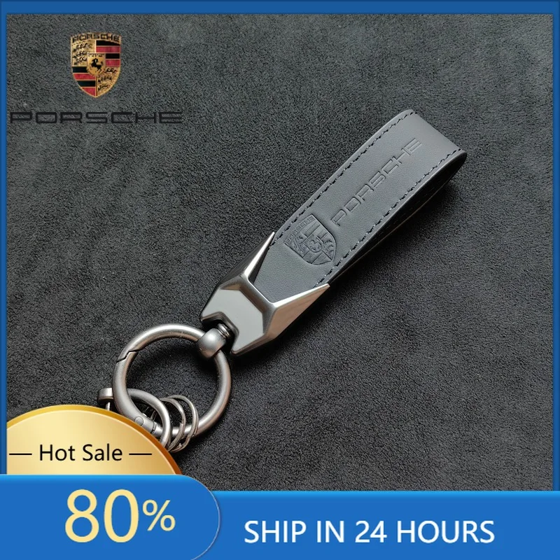 

Interior Stickers Fot Porsche Leather Car Keyring Keychain For Porsche 911 718 Cayenne Cayman Panamera Macan Taycan Boxster Simp