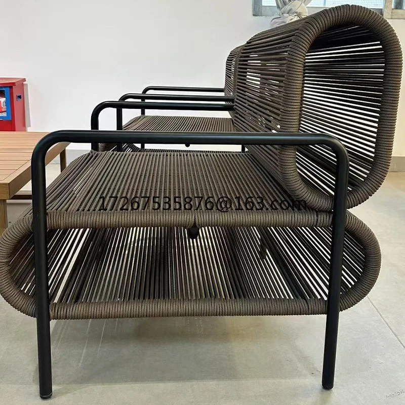 

Outdoor rattan comfortable sofa single rattan chair parasol hotel homestay terrace landscape garden furniture