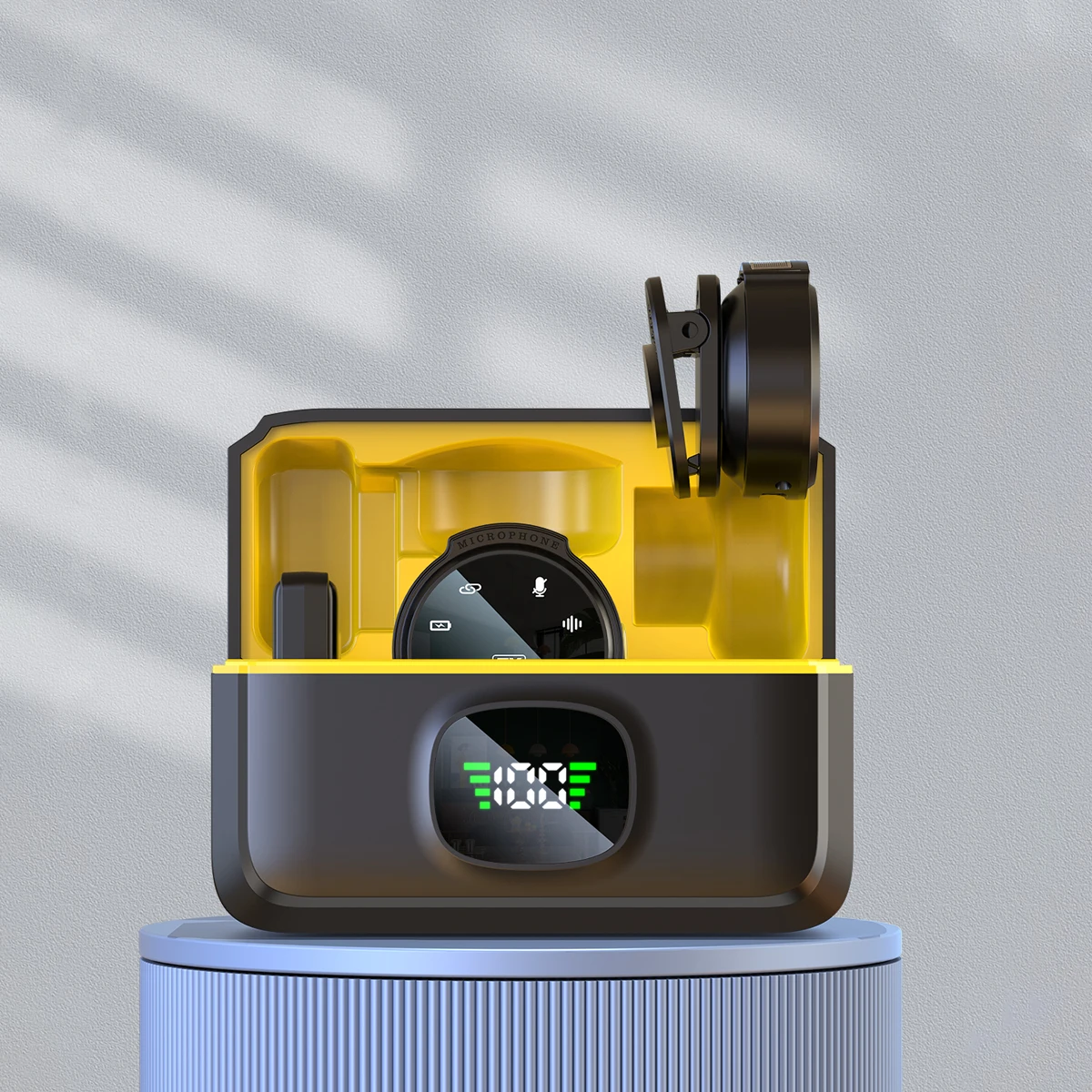 Microfone de lapela de lapela sem fio com clipe magnético USB-C /para interface iOS para gravação de vídeo YouTube Vlog