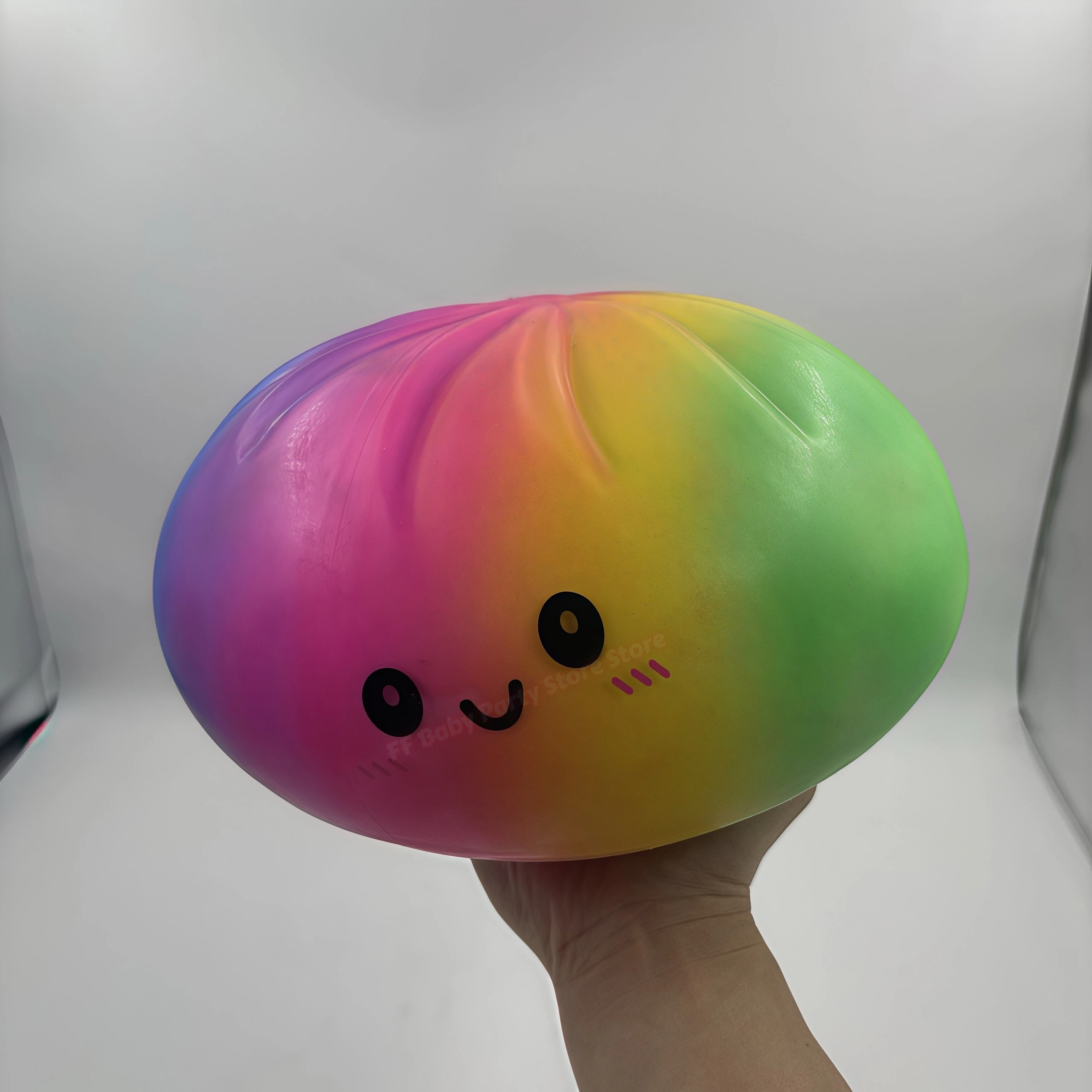 15/25cm Riesiger Regenbogen-Dumpling Squishy Langsam Zurückfedernder Weicher Quetsch-Dekompressionsball Stressabbau Sensorisches Squeeze-Spielzeug Geschenke – Detail 3