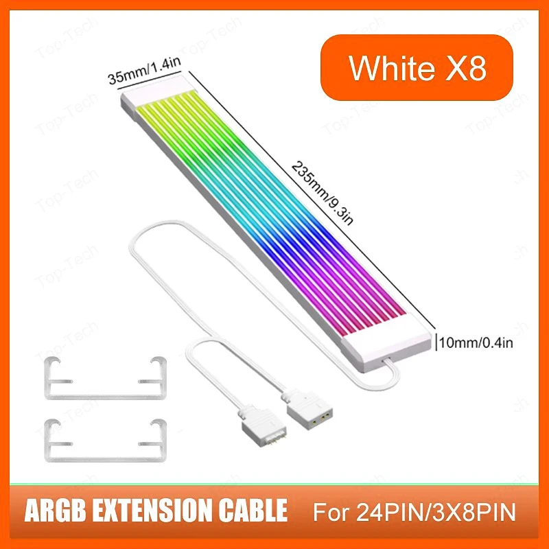 PC RGB Light Strip Geschikt voor PSU Kabel PC RGB GPU Kabel 5V 3Pin ARGB Sync PC Verlengkabel voor 6Pin 8Pin 12Pin 16Pin 24Pin