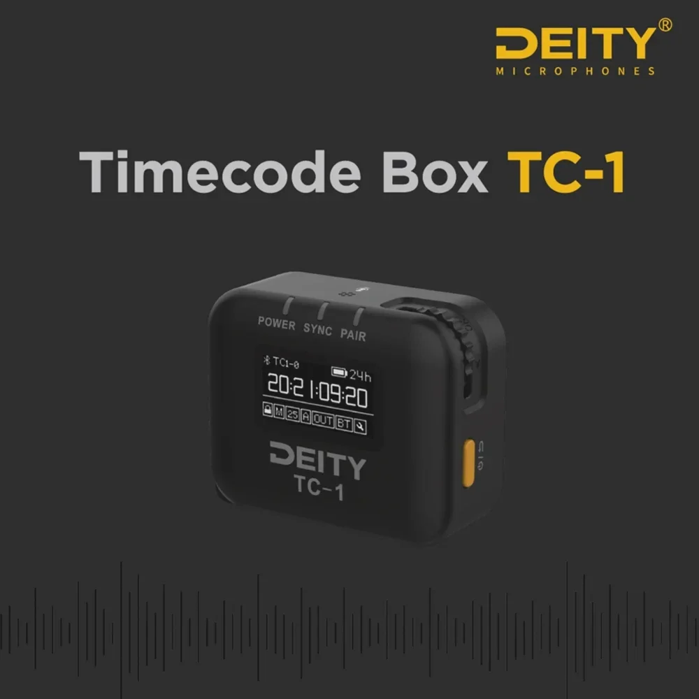 Aputure DEITY TC-1 caja de código de tiempo inalámbrica generador micrófono codificador de tiempo para transmisión de vivo grabación de vídeo con Control de aplicación