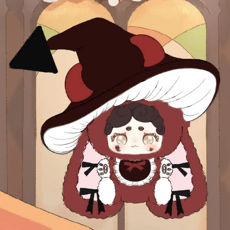 

LuckyDeerNai V3 Witch's Letter Series Blind Box Cute Lucky Deer Nai Mushroom Plush Pendant Mystery Box Surprise Bag Keychain Toy