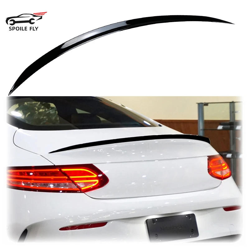 

2015-2021 For Mercedes Benz C Coupe C205 2 Door C43 C63 C180 C200 C300 C350 AMG Spoiler Hihg Quality ABS Glossy Black Diy Color