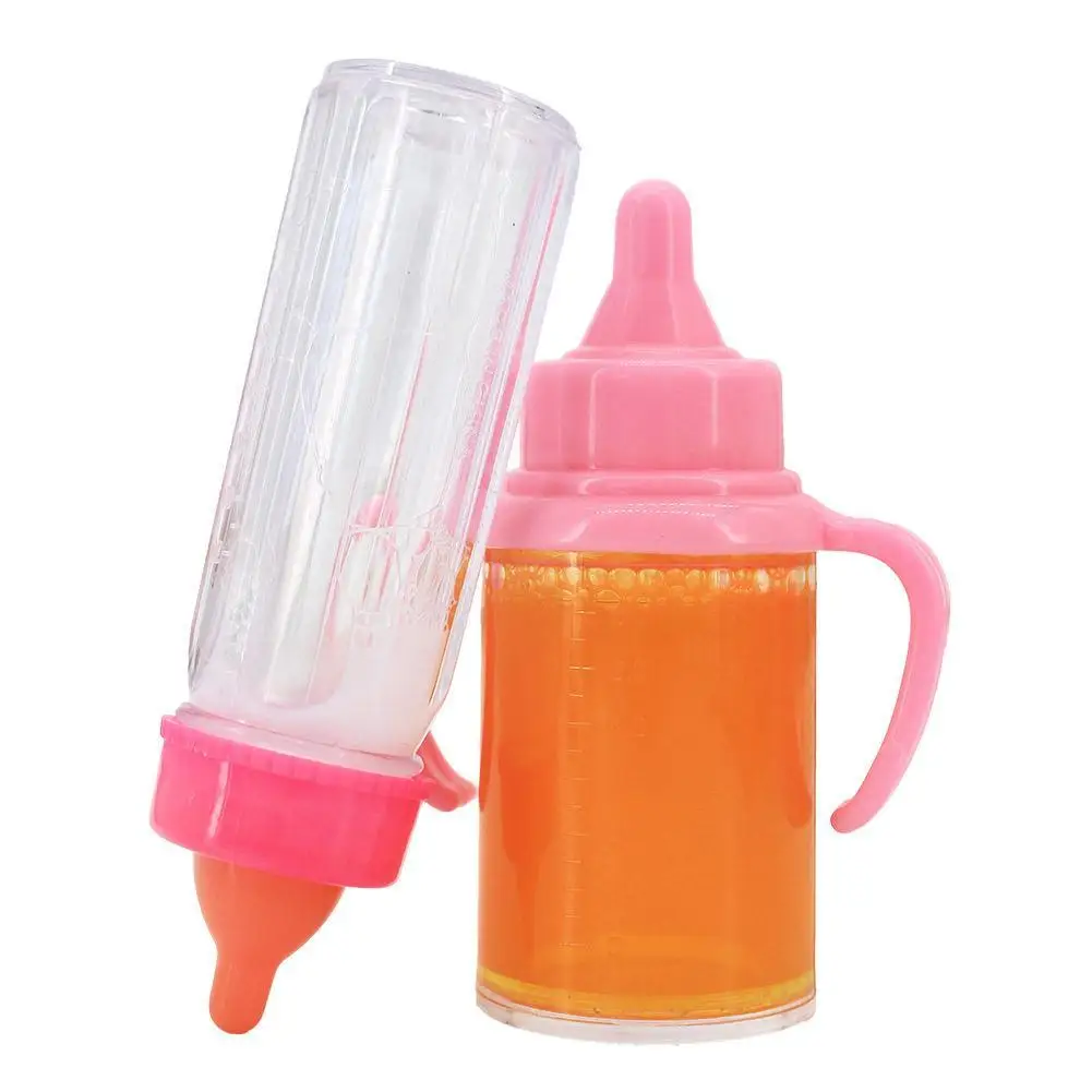 Magic Disappearing Baby Bottle Toy Set, Realistic Doll Feeding Accessories with Pacifier Juice Bottle Spoon, Pretend Play