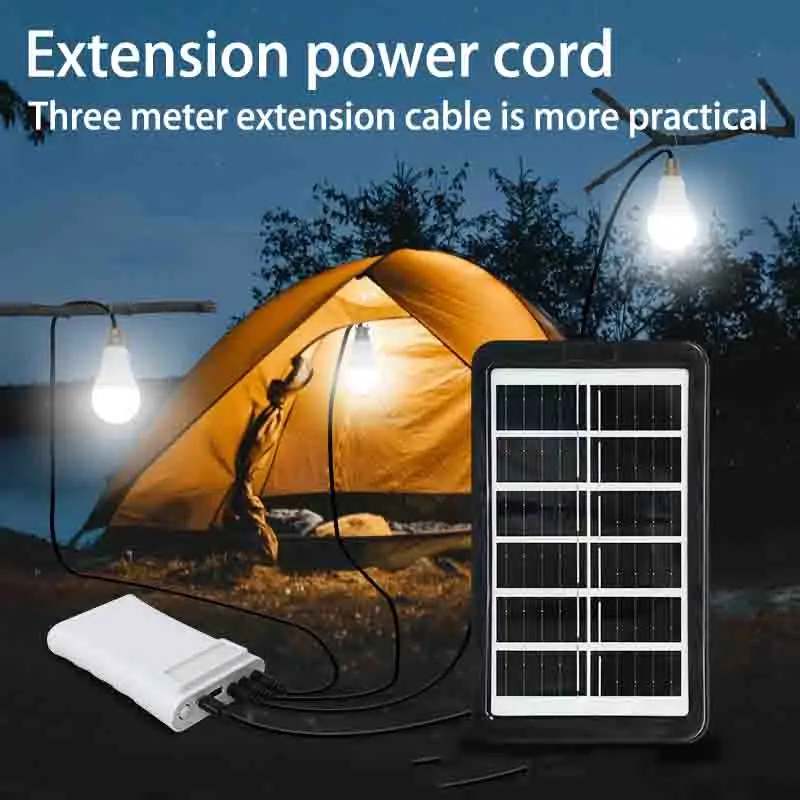 Solar Charging Light Emergency Light And Camping Light Light Household Power Outage Emergency Lighting Rechargeable Light Bulb