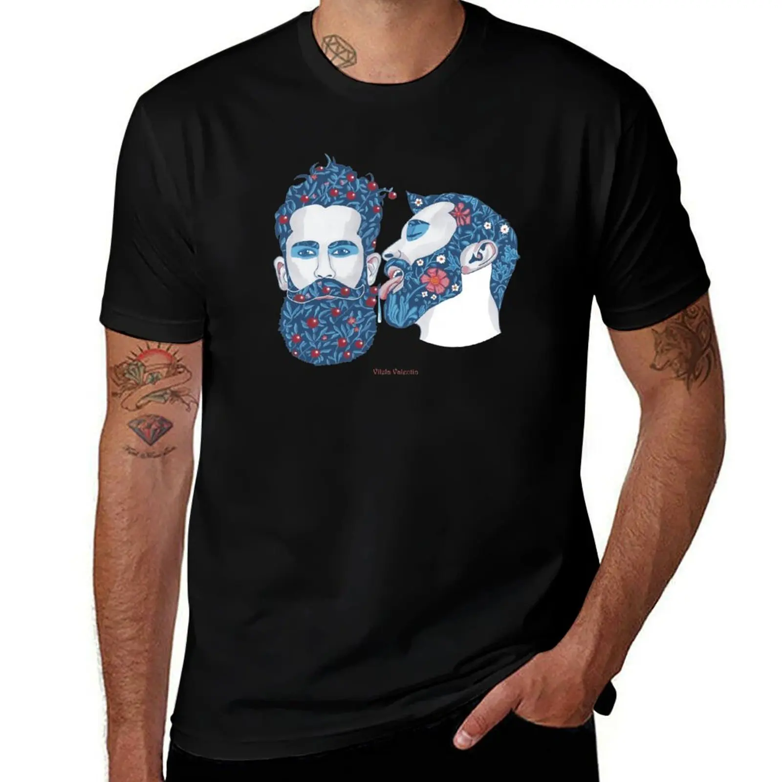 Kirsche essen T-Shirt Sportliches Freizeit-Kurzarm-Baumwoll-T-Shirt