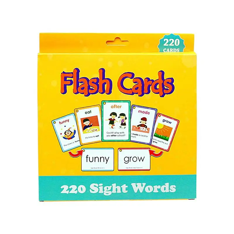 Sight Words Portable Educational 220 Sight Words Sight Word Games Reading Flash Cards Reusable Vocabulary Games For Kindergarten