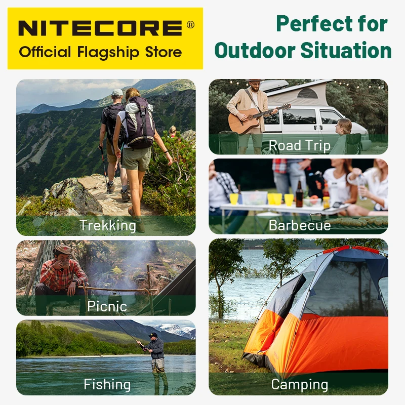 NITECORE EMR15 مبيد الحشرات الإلكترونية المحمولة 16ft USB-C شحن للتخييم الصيد ليلة الجري المشي الكلب الرحلات النوم
