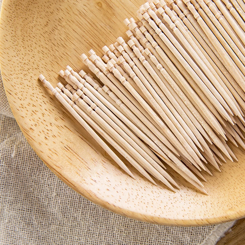 500 Tooth Stick Wood Picks Fruit Toothpicks Disposable Toothpicks Single Head Fine Wood Household Tooth Pick Wooden Tooth Pick