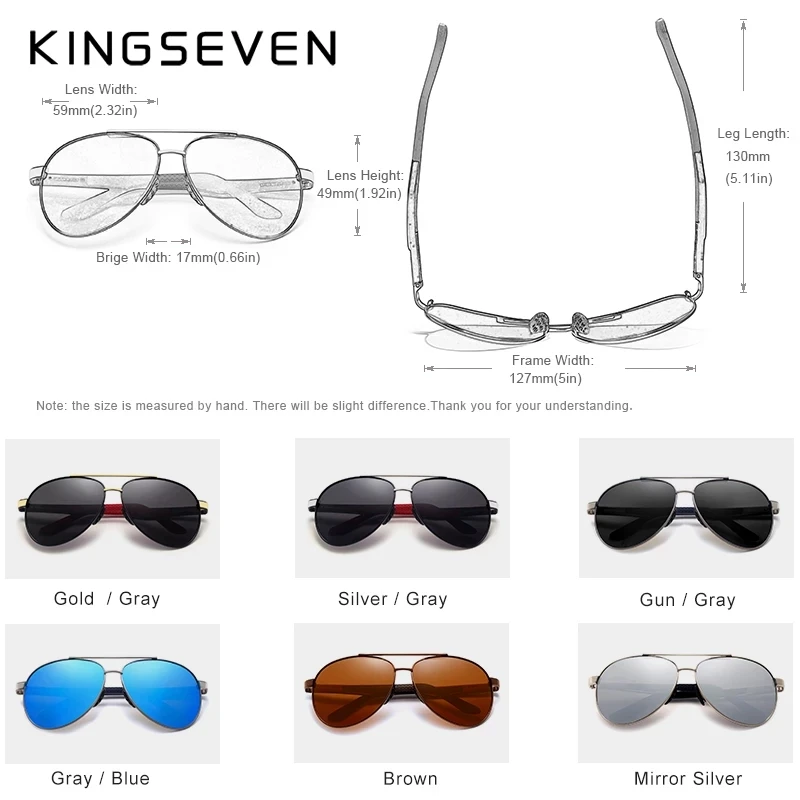 نظارات Kingseven الشمسية خفيفة الوزن وعصرية وعصرية، مما يزيد من إحساس التطور والسحر، تصبح عن منتجًا يجب اقتناؤه للتنزه في الصيف، تساعدك بثقة في الخروج في العالم