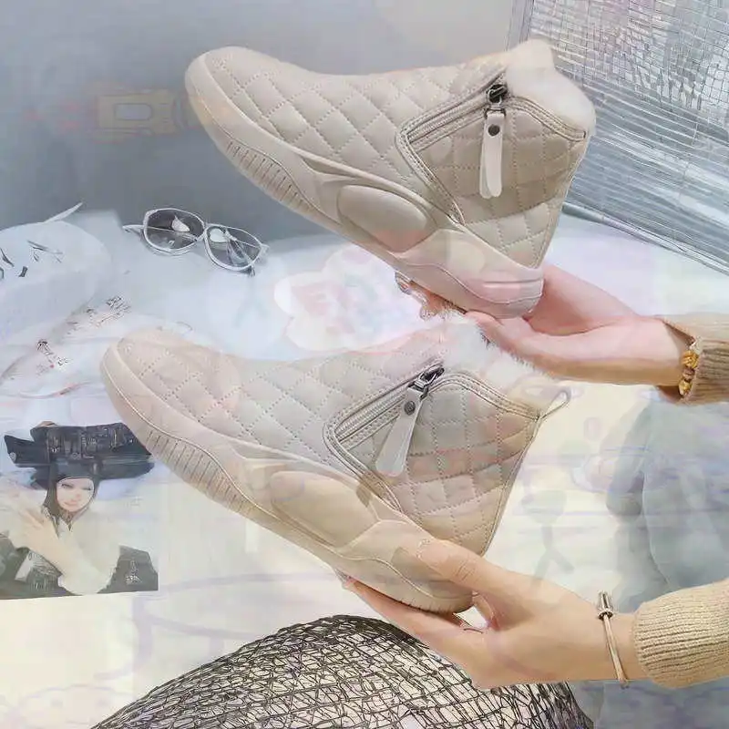 حذاء دافئ جدًا للآباء، حذاء رياضي عالي القطع، حذاء نسائي، موديلات رياضية من 4 سنوات إلى 12 سنة، حذاء رياضي حقيقي #1