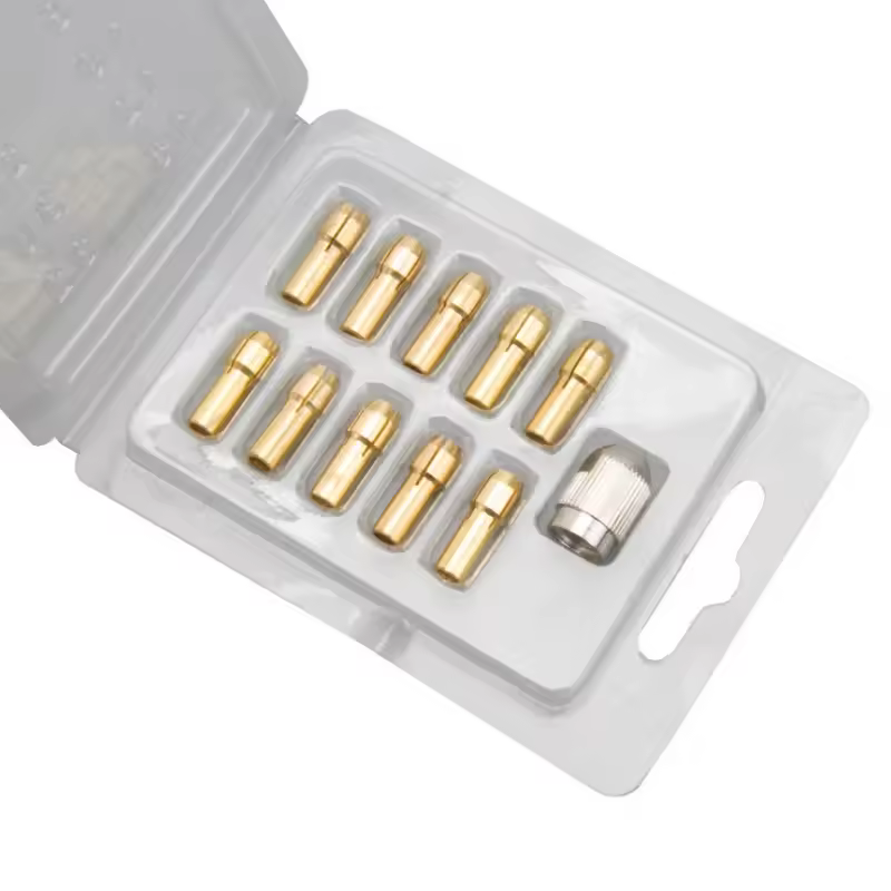 10pcs Chucks ืชืจืืื Bits ืคืืื ืงืืื ืฆ 'ืืง ืืื ื Dremel ืจืืืจื ืืื 4.8mm/4.3mm Dia 0.5mm-3.2mm ืืื ืืืืจ