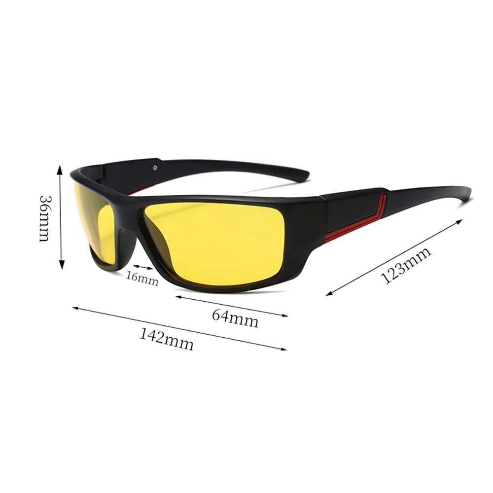 VIVIBEE Men Sports Polarized Night Vision Glasses Anti Glare Yellow Nightvision Driving Sunglasses Women Goggles