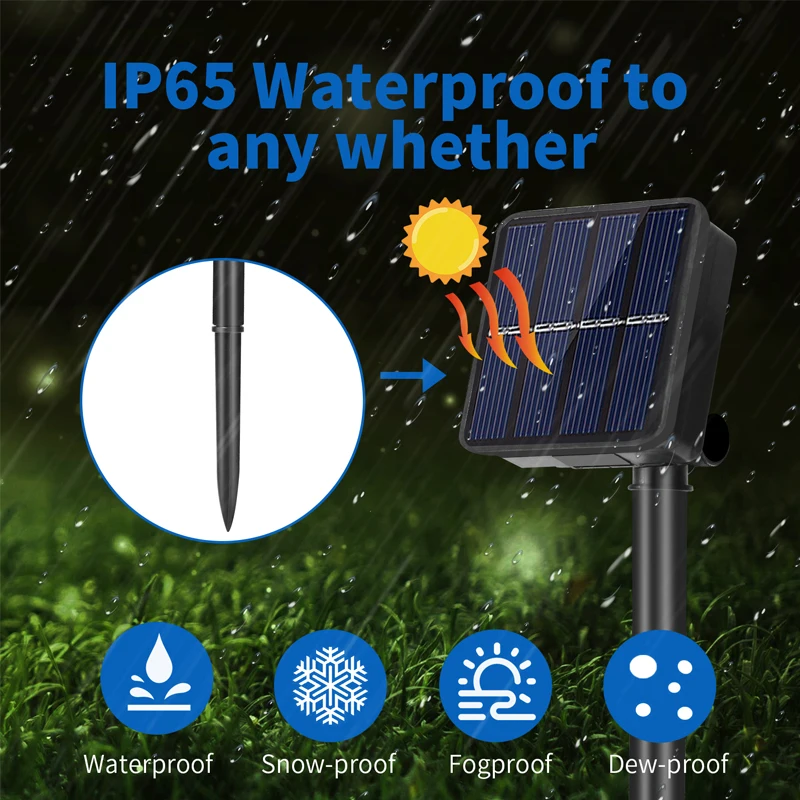 Solar LED Light String Waterproof 50 LED Cute Bee Outdoor Light Garden Patio Party Christmas Tree Honeybee Starry Decor Lamp image 3
