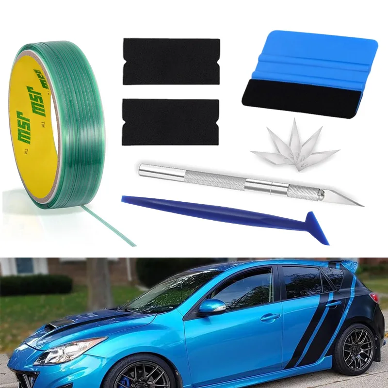Car Wrapping Tools Kit Film Squeegee Vinyl Wrap Cutting Tape Vinyl Spatulas Auto Film Cut Tools Car Stickers Film Accessories