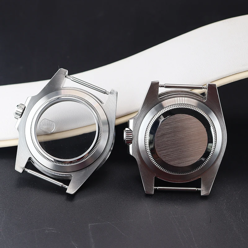 40mm Silver Watch Case Ceramic Bezel Sapphire Glass For Seiko NH35 NH36 NH38 NH34 4R36 Miyota8215 ETA2824 Movement Yacht-Master