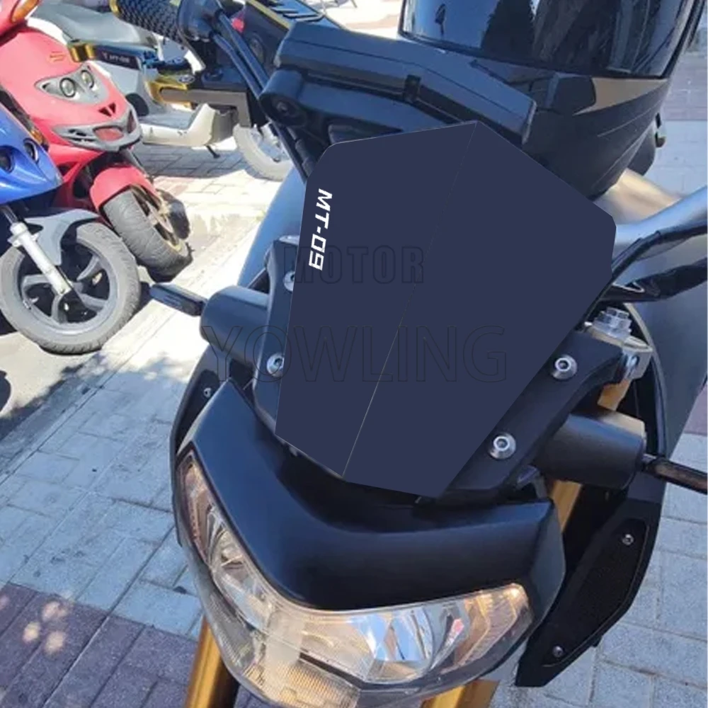 

Motorcycle Aluminum Front Windshield Wind Deflector Windscreen Windproof For Yamaha MT09 MT-09 MT 09 FZ-09 FZ09 2014 2015 2016