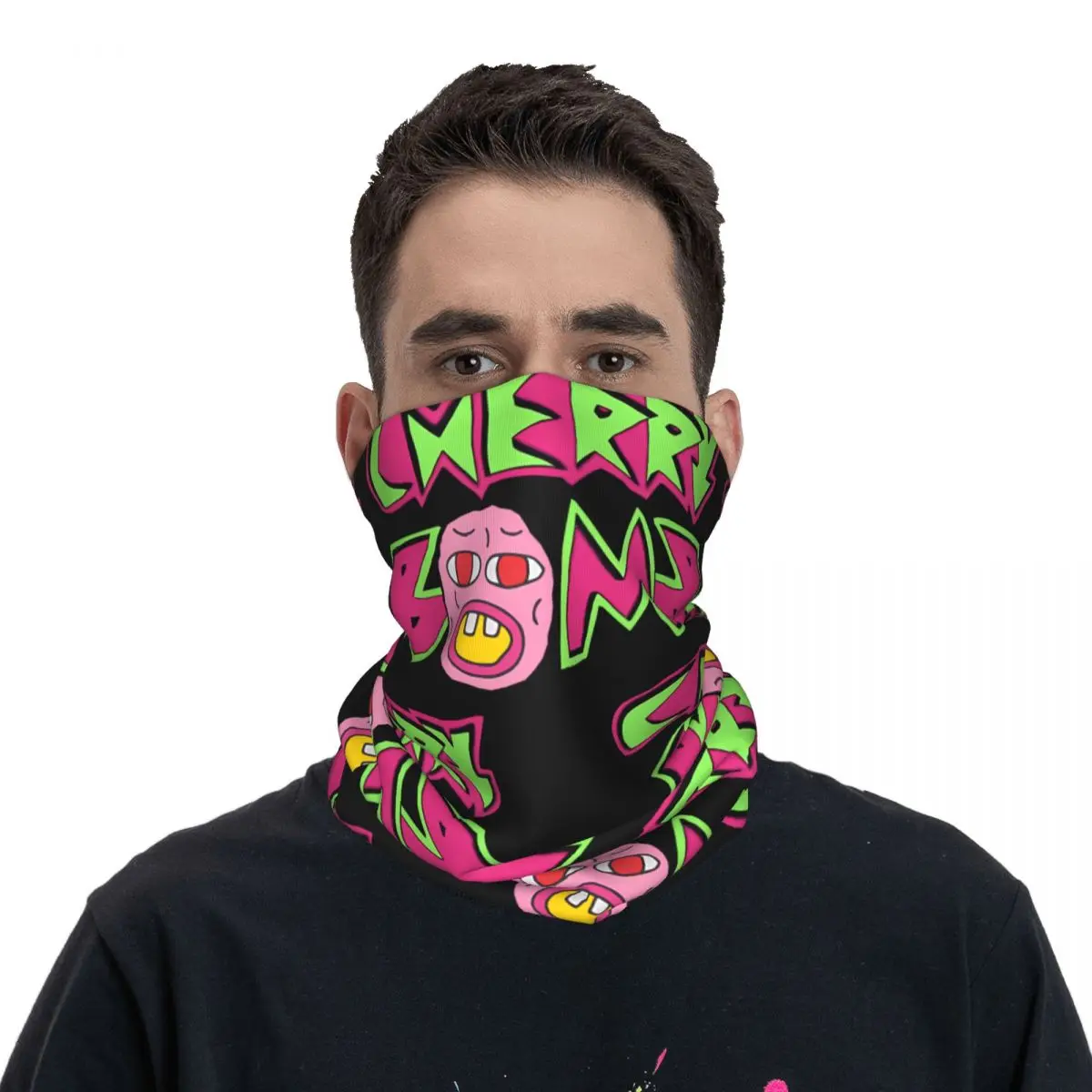 Kersen Bom Nek Gaiter Bedrukt Unisex Mondmasker Sjaal Warme Hoofdband Wandelen Winddicht