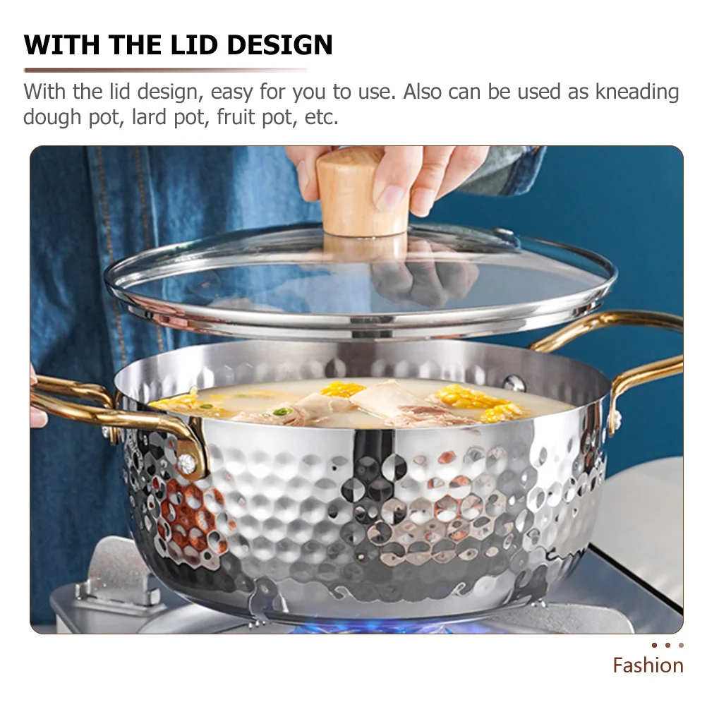 

Кастрюля для лапши из нержавеющей стали, маленькая металлическая плита для рамэна, кухонная мультиварка для лапши быстрого приготовления, термостойкая