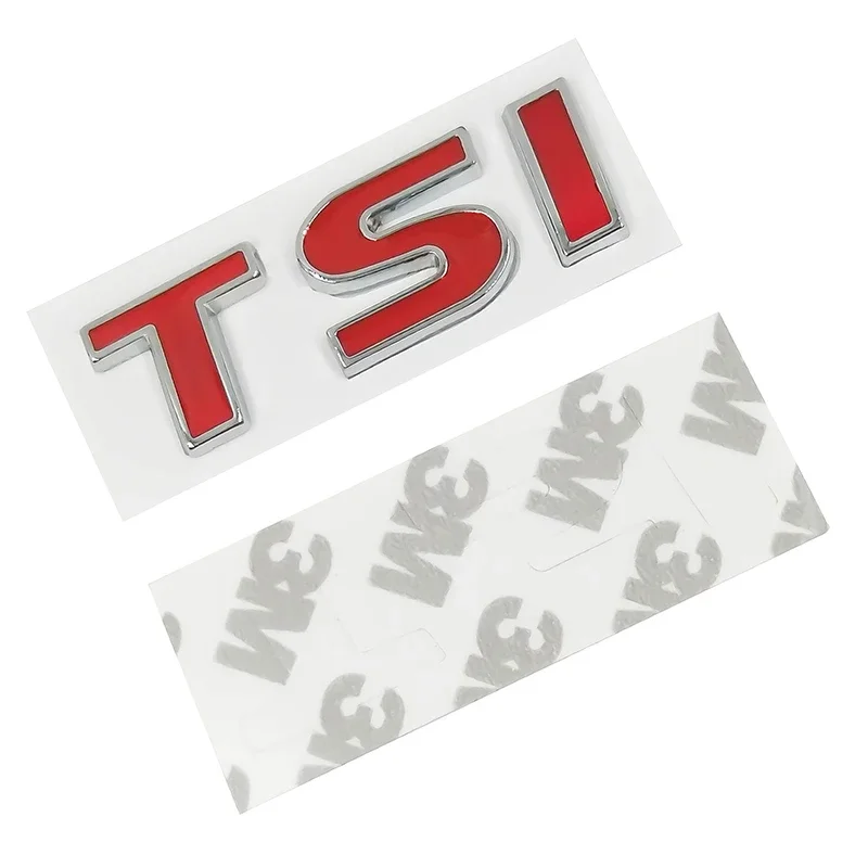 Metal TSI Fender Side Car Rear Trunk Emblem Badge Label Decals 3D Sticker for Volkswagen Magotan Sagitar Golf Polaris Boracay