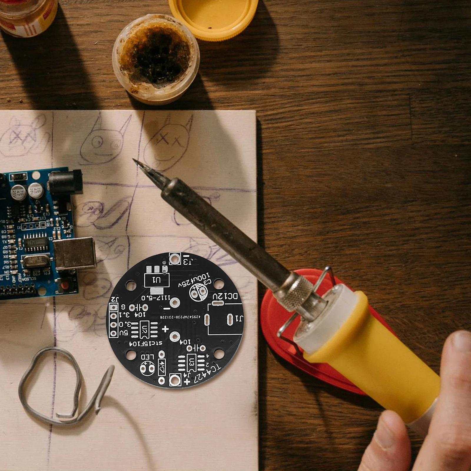 

1Set Soldering Practice Kit for Beginners Students DIY High Precision Standing Soldering Project Electronic Assembly Learning