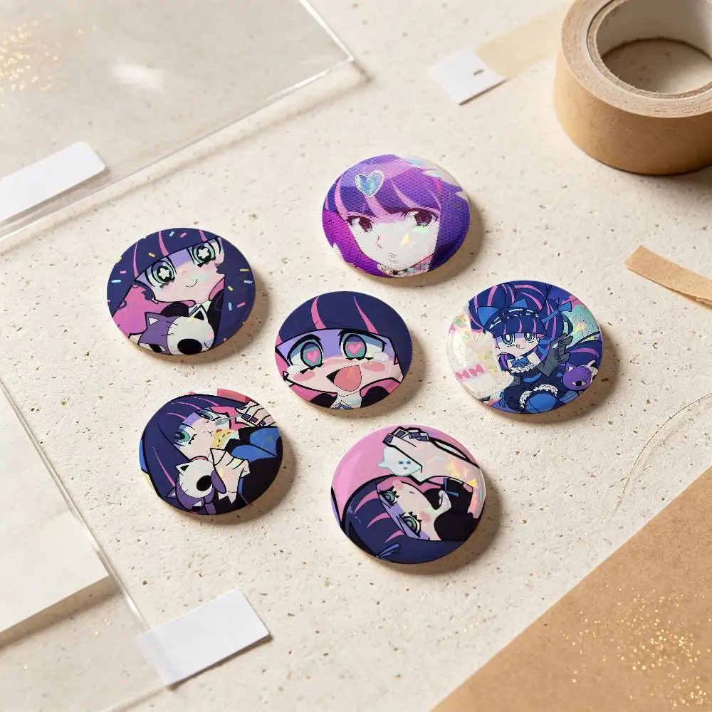 Stocking Anarchy Anime Figure Badges Button Round Creative Pin Brooch Badge Bag Decor Accessories Fans Collect Friends Gifts