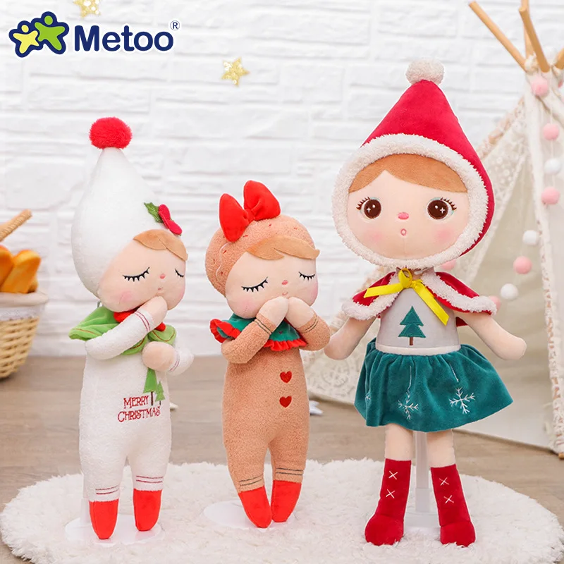 40cm Metoo Doll Plush Toys For Girls Baby Kawaii Mother and Kid Style 2 Piece Angela For Children Christmas Birthday Gift