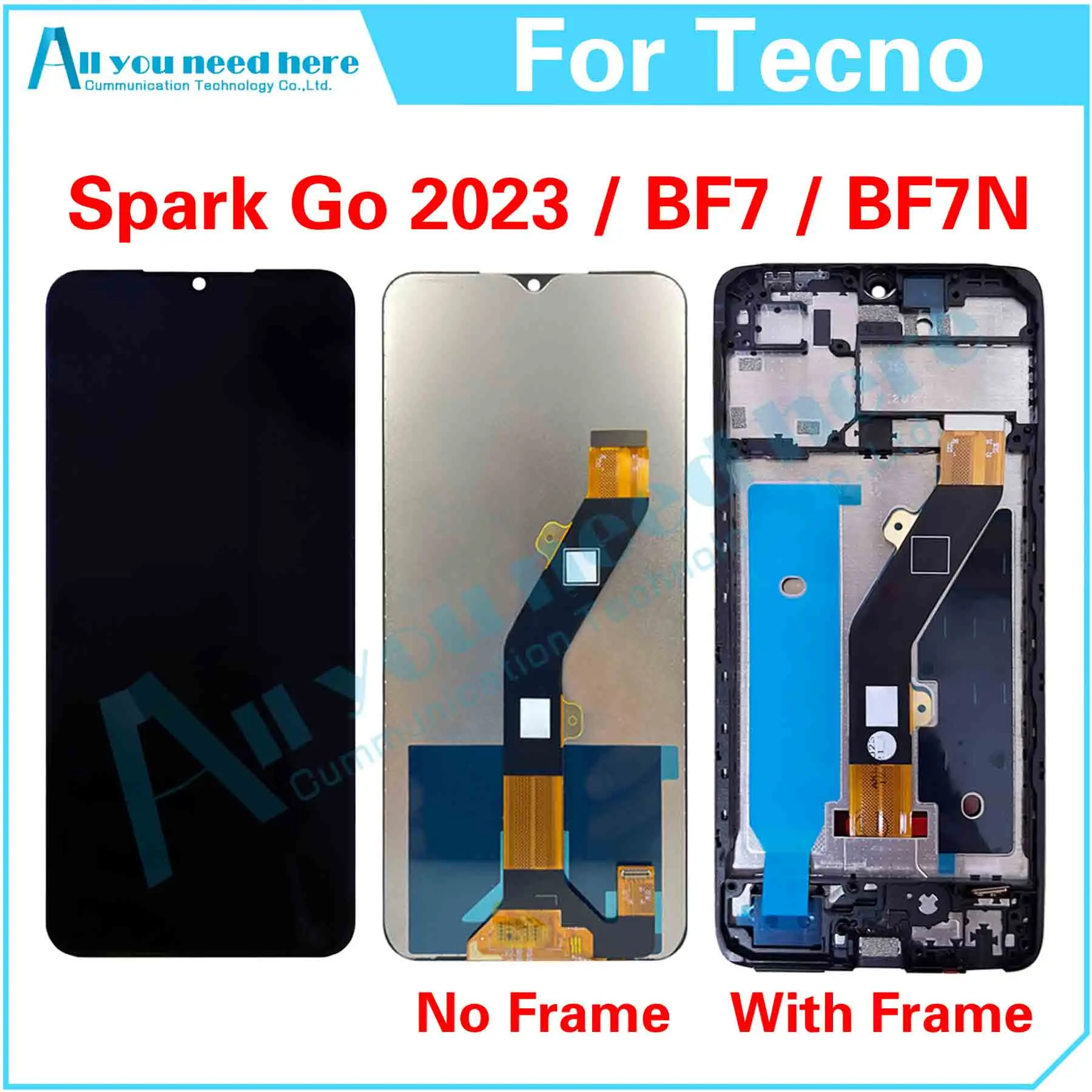 

100% Test For Tecno Spark Go 2023 BF7 BF7N LCD Display Touch Screen Digitizer Assembly Repair Parts Replacement