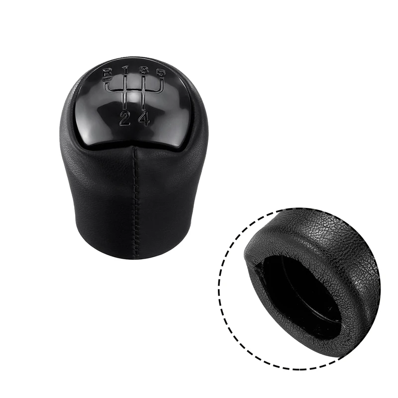 5 Speed Leather Manual Car Gear Shift Knob Shifter Lever For Renault Megane Clio II Twingo Kangoo Logan