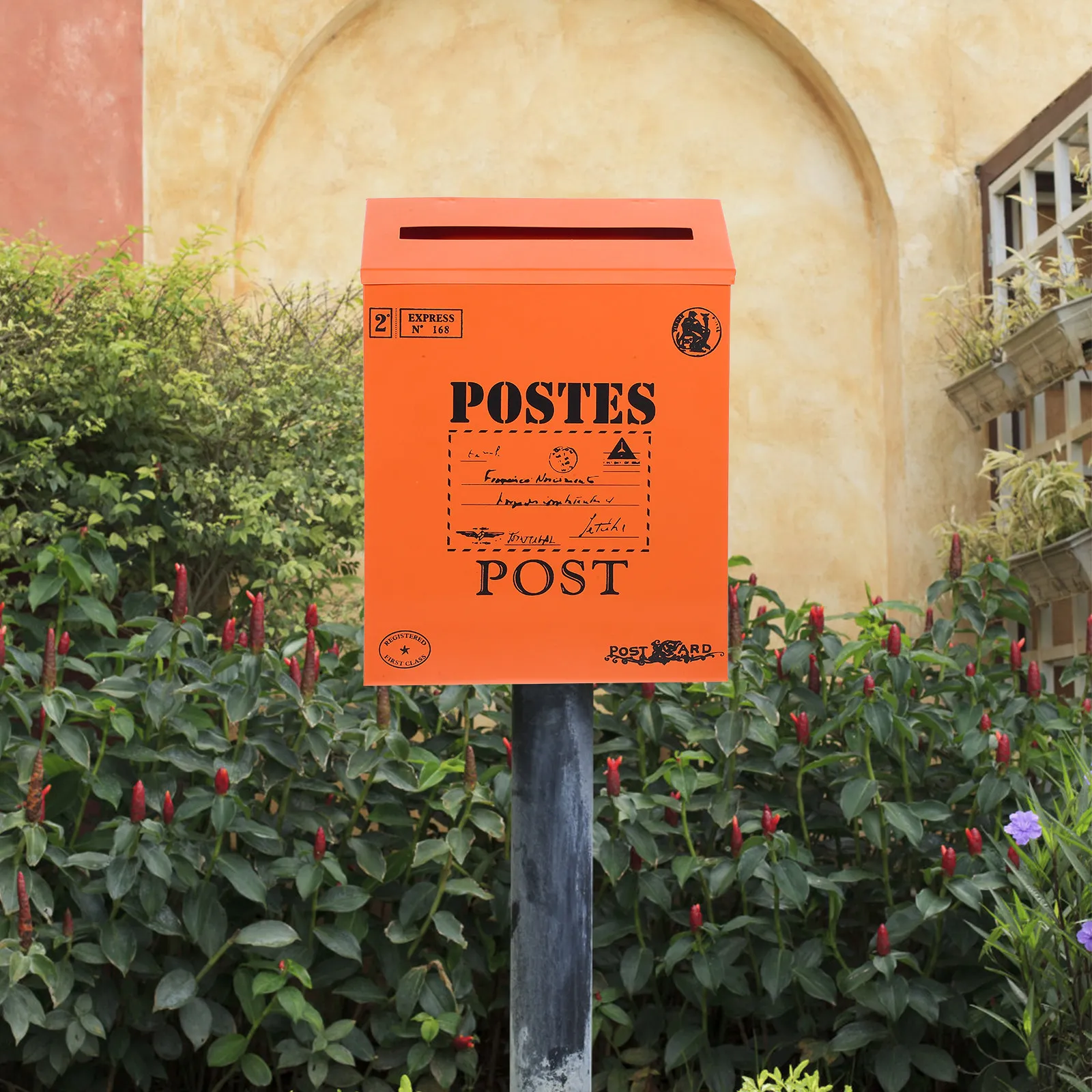 hanging-wall-mount-mailbox-iron-material-vintage-post-box-suitable-for-home-newspaper-letter-mailbox-wall-mount