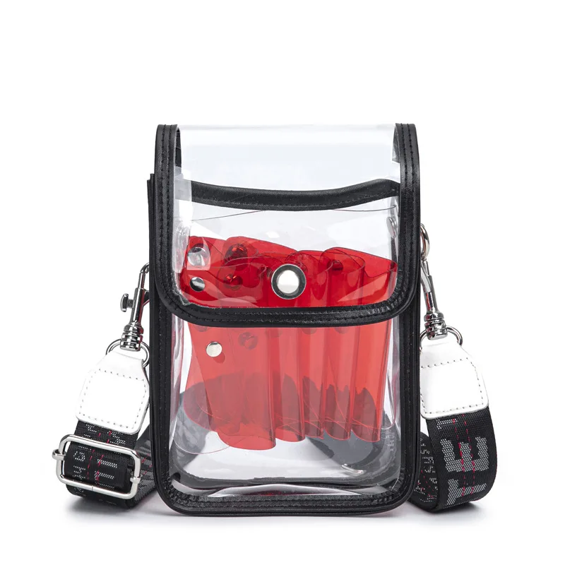 Fashion 5 Pockets Laser Transparent Hair Scissors Bag Detachable Hairdressing Holder Barber Salon Pouch Waist Bag