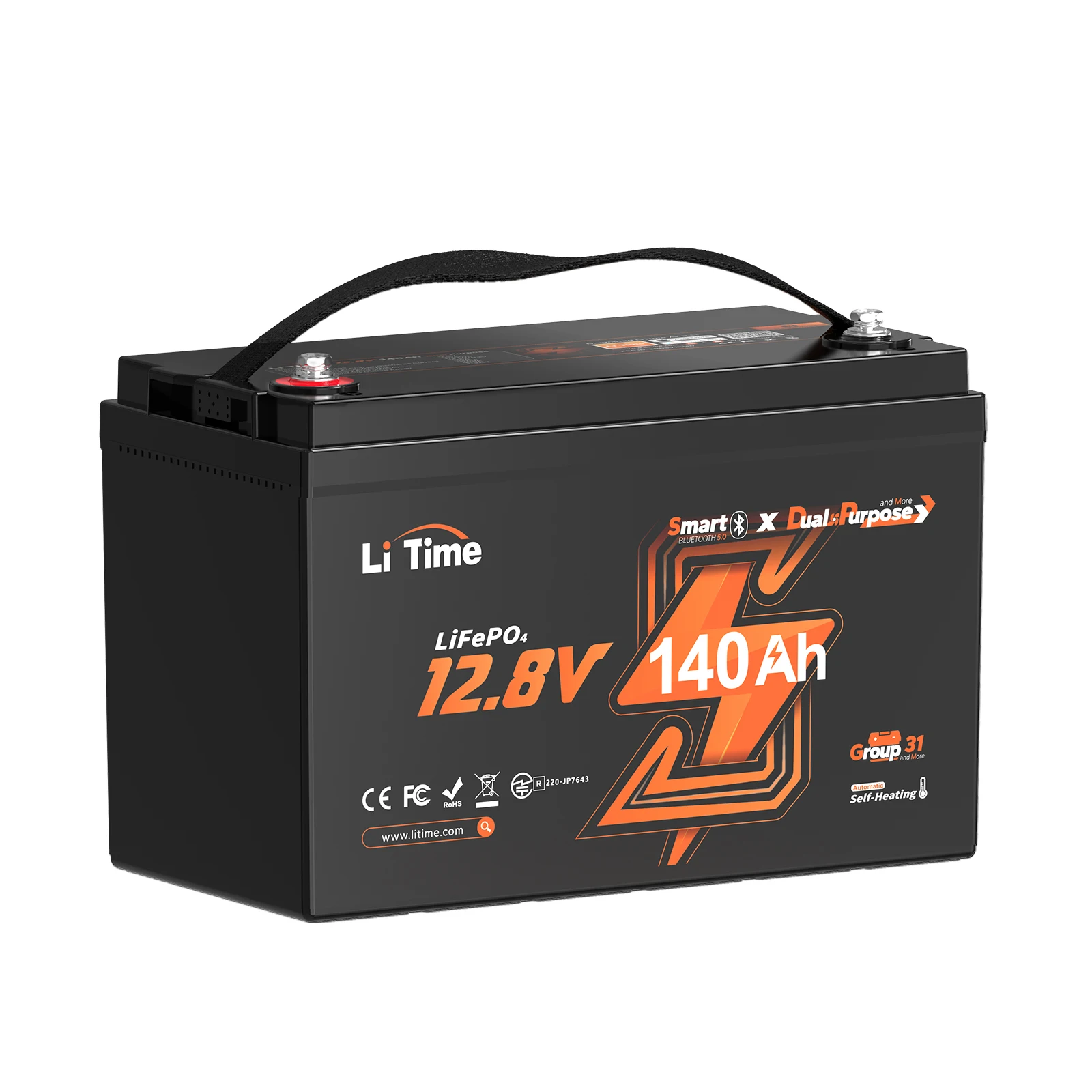 

High Quality 12V 140Ah Bluetooth Dual Purpose 12V LiFePO4 Battery 1000 CCA Starting Lithium Ion Battery Pack For Marine
