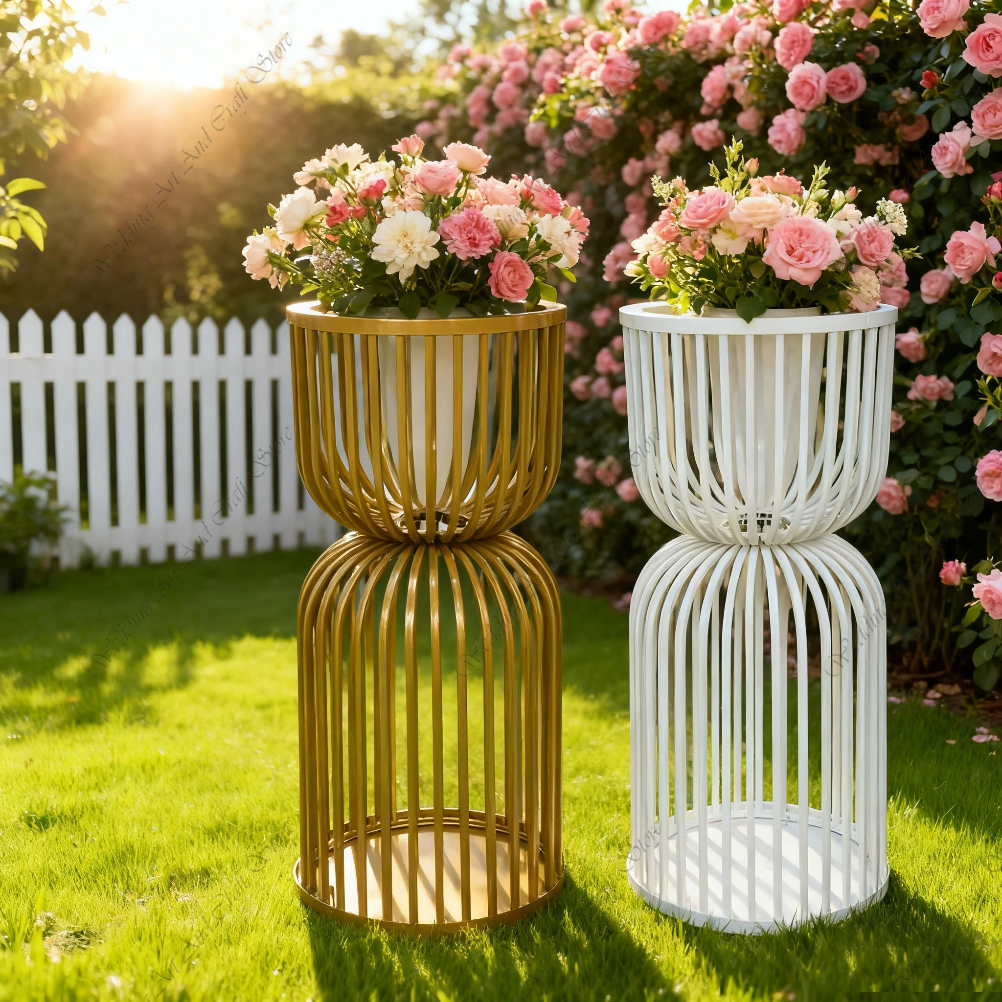 3pcs 70/80/90cm f30 Wedding Background Metal Flower Stand Wedding Floral Backdrop Cake Stand for Engagement Decoration ivy543