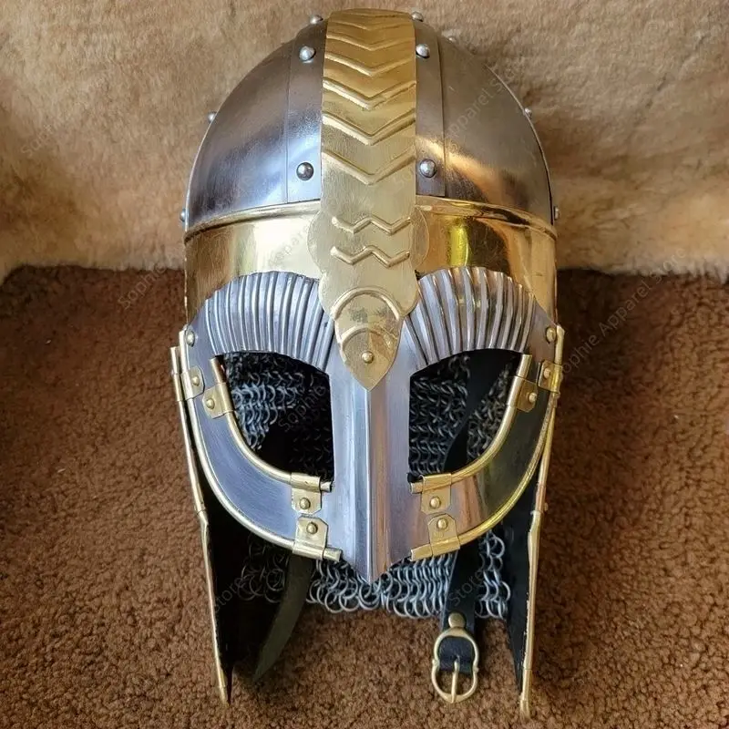 Medieval European Viking Steel Armor Saxon Celtic Helmet Wearable Metal Helm Larp Historical Reenactment Middle Ages