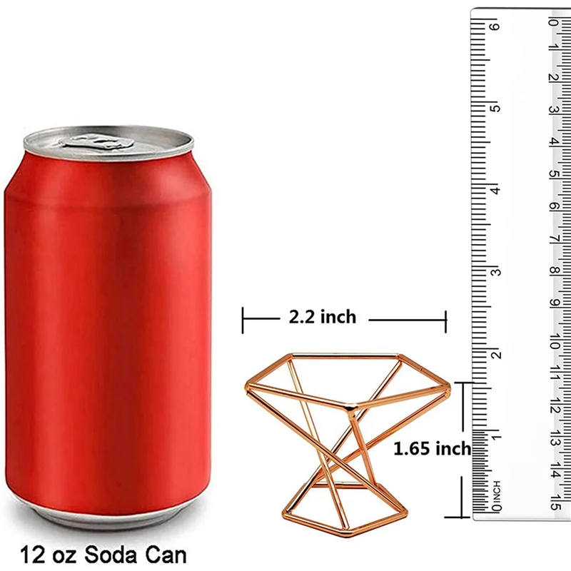 ABWR-팩 10 에어 플랜트 홀더 에어 플랜츠 홀더스 틸랜디아스 디스플레이 공기 정화 식물 컨테이너 에어 펀 스탠드, 로즈 골드