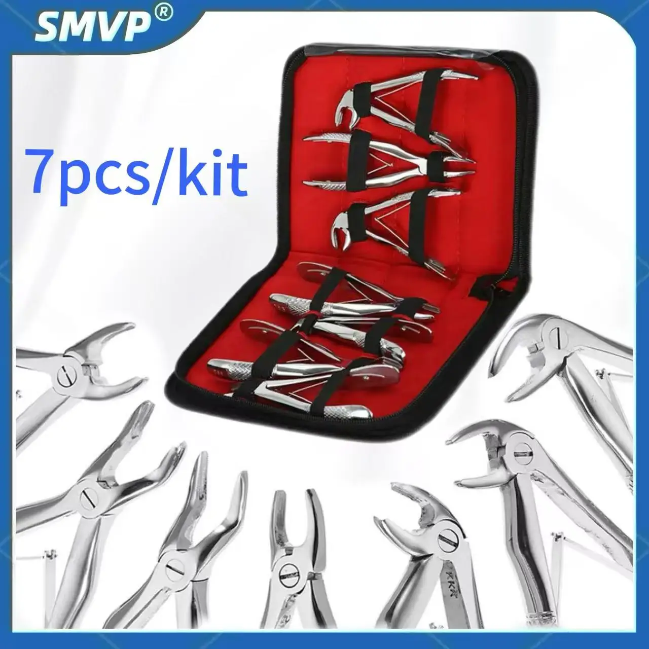 

Dental Forceps Children's Tooth Extraction Forcep Pliers 7pcs/Kit Dentistry Orthodontic Lab Instruments Stainless Steel Tools