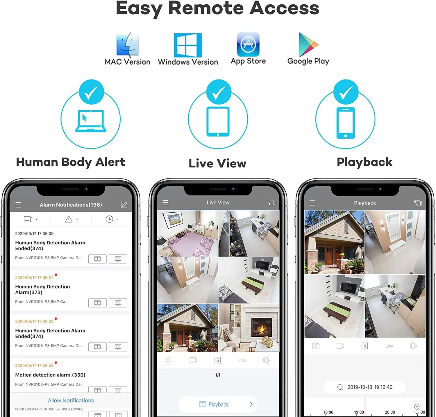 IP67 impermeable bala 2,8/3,6 mm lente 8mp 16ch Nvr kit, detección humana 16ch 4K sistema de seguridad de cámara IP